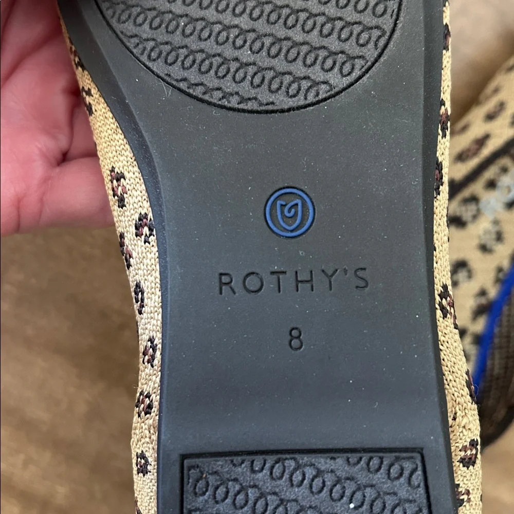 Rothy's Cheetah Loafers Animal Leopard Spot Print Slip Ons Flats Womens 8 Ii